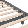 Gray solid wood bed frame 100x200 cm by vidaXL, Beds and slatted bases - Ref: Foro24-3101145, Price: 116,54 €, Discount: %