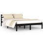 Estructura de cama madera maciza de pino negro 140x200 cm de vidaXL, Camas y somieres - Ref: Foro24-810434, Precio: 121,06 €,...