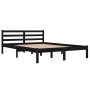 Estructura de cama madera maciza de pino negro 140x200 cm de vidaXL, Camas y somieres - Ref: Foro24-810434, Precio: 121,06 €,...