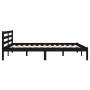 Estructura de cama madera maciza de pino negro 140x200 cm de vidaXL, Camas y somieres - Ref: Foro24-810434, Precio: 121,06 €,...