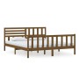 Estructura de cama de madera maciza marrón miel 180x200 cm de vidaXL, Camas y somieres - Ref: Foro24-3101171, Precio: 197,61 ...