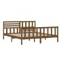 Estructura de cama de madera maciza marrón miel 180x200 cm de vidaXL, Camas y somieres - Ref: Foro24-3101171, Precio: 197,61 ...