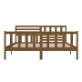 Estructura de cama de madera maciza marrón miel 180x200 cm de vidaXL, Camas y somieres - Ref: Foro24-3101171, Precio: 197,61 ...