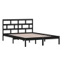 Solid black pine wood bed frame 140x200 cm by vidaXL, Beds and slatted bases - Ref: Foro24-3101222, Price: 166,11 €, Discount: %