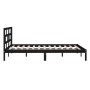 Solid black pine wood bed frame 140x200 cm by vidaXL, Beds and slatted bases - Ref: Foro24-3101222, Price: 166,11 €, Discount: %