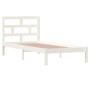 Estructura de cama madera maciza de pino blanco 90x200 cm de vidaXL, Camas y somieres - Ref: Foro24-3101204, Precio: 93,55 €,...