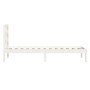 Estructura de cama madera maciza de pino blanco 90x200 cm de vidaXL, Camas y somieres - Ref: Foro24-3101204, Precio: 93,55 €,...