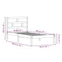 Estructura de cama madera maciza de pino blanco 90x200 cm de vidaXL, Camas y somieres - Ref: Foro24-3101204, Precio: 93,55 €,...