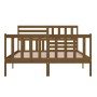 Honey brown solid wood bed frame 150x200 cm by vidaXL, Beds and slatted bases - Ref: Foro24-3101161, Price: 171,60 €, Discoun...