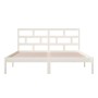 Super king white solid wood bed frame 180x200 cm by vidaXL, Beds and slatted bases - Ref: Foro24-3101234, Price: 152,07 €, Di...