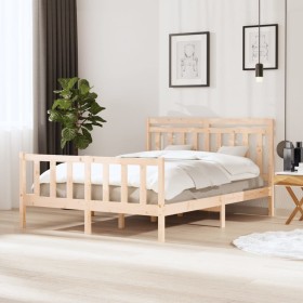 Solid wood bed frame 150x200 cm by vidaXL, Beds and slatted bases - Ref: Foro24-3100963, Price: 160,99 €, Discount: %