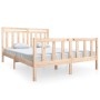 Estructura de cama de madera maciza 150x200 cm de vidaXL, Camas y somieres - Ref: Foro24-3100963, Precio: 160,99 €, Descuento: %