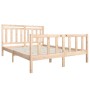 Estructura de cama de madera maciza 150x200 cm de vidaXL, Camas y somieres - Ref: Foro24-3100963, Precio: 160,99 €, Descuento: %