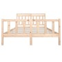 Estructura de cama de madera maciza 150x200 cm de vidaXL, Camas y somieres - Ref: Foro24-3100963, Precio: 160,99 €, Descuento: %