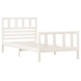 White solid wood bed frame 90x200 cm by vidaXL, Beds and slatted bases - Ref: Foro24-3101139, Price: 99,99 €, Discount: %