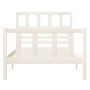 White solid wood bed frame 90x200 cm by vidaXL, Beds and slatted bases - Ref: Foro24-3101139, Price: 99,99 €, Discount: %