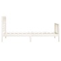 White solid wood bed frame 90x200 cm by vidaXL, Beds and slatted bases - Ref: Foro24-3101139, Price: 99,99 €, Discount: %