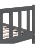 Estructura de cama de madera maciza gris 160x200 cm de vidaXL, Camas y somieres - Ref: Foro24-3101165, Precio: 171,99 €, Desc...