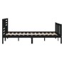 Estructura cama doble pequeña madera maciza negro 120x190 cm de vidaXL, Camas y somieres - Ref: Foro24-3101127, Precio: 183,2...