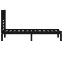 Estructura de cama madera maciza de pino negra 90x200 cm de vidaXL, Camas y somieres - Ref: Foro24-3101012, Precio: 101,22 €,...