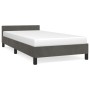 Dark gray velvet bed frame with headboard 100x200 cm by vidaXL, Beds and slatted bases - Ref: Foro24-347556, Price: 101,64 €,...