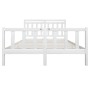 Estructura de cama de madera maciza blanco 150x200 cm de vidaXL, Camas y somieres - Ref: Foro24-3100964, Precio: 139,99 €, De...