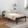 Cama para personas mayores madera maciza pino negra 100x200 cm de vidaXL, Camas y somieres - Ref: Foro24-810608, Precio: 81,9...