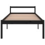 Cama para personas mayores madera maciza pino negra 100x200 cm de vidaXL, Camas y somieres - Ref: Foro24-810608, Precio: 81,9...