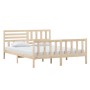 Solid wood bed frame 160x200 cm by vidaXL, Beds and slatted bases - Ref: Foro24-3101163, Price: 152,62 €, Discount: %