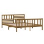 Estructura de cama de madera maciza marrón miel 120x200 cm de vidaXL, Camas y somieres - Ref: Foro24-3101151, Precio: 154,50 ...