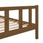 Estructura de cama de madera maciza marrón miel 120x200 cm de vidaXL, Camas y somieres - Ref: Foro24-3101151, Precio: 154,50 ...