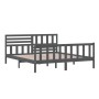 Estructura de cama de madera maciza gris super king 180x200 cm de vidaXL, Camas y somieres - Ref: Foro24-3101170, Precio: 188...