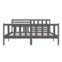 Estructura de cama de madera maciza gris super king 180x200 cm de vidaXL, Camas y somieres - Ref: Foro24-3101170, Precio: 188...