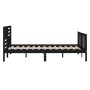 Black solid wood bed frame 140x190 cm by vidaXL, Beds and slatted bases - Ref: Foro24-3101137, Price: 188,49 €, Discount: %