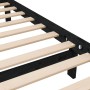 Black solid wood bed frame 140x190 cm by vidaXL, Beds and slatted bases - Ref: Foro24-3101137, Price: 188,49 €, Discount: %