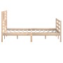 Estructura de cama de madera maciza 150x200 cm de vidaXL, Camas y somieres - Ref: Foro24-3101093, Precio: 151,69 €, Descuento: %