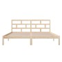 Estructura cama doble pequeña madera maciza 135x190 cm de vidaXL, Camas y somieres - Ref: Foro24-3101193, Precio: 119,55 €, D...