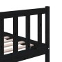 Black solid wood bed frame 200x200 cm by vidaXL, Beds and slatted bases - Ref: Foro24-3101177, Price: 225,99 €, Discount: %