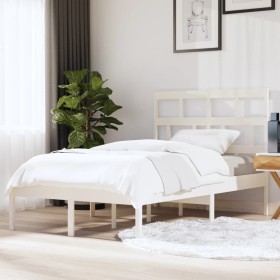 Solid white pine wood bed frame 120x200 cm by vidaXL, Beds and slatted bases - Ref: Foro24-3101214, Price: 126,57 €, Discount: %