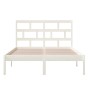 Estructura de cama madera maciza de pino blanco 120x200 cm de vidaXL, Camas y somieres - Ref: Foro24-3101214, Precio: 124,63 ...