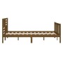 Estructura de cama de madera maciza marrón miel 140x190 cm de vidaXL, Camas y somieres - Ref: Foro24-3101136, Precio: 191,85 ...