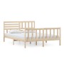 Estructura de cama de madera maciza 150x200 cm de vidaXL, Camas y somieres - Ref: Foro24-3101158, Precio: 149,99 €, Descuento: %