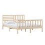 Estructura de cama de madera maciza 150x200 cm de vidaXL, Camas y somieres - Ref: Foro24-3101158, Precio: 149,99 €, Descuento: %