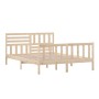 Estructura de cama de madera maciza 150x200 cm de vidaXL, Camas y somieres - Ref: Foro24-3101158, Precio: 149,99 €, Descuento: %