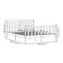 Estructura de cama de madera maciza 150x200 cm de vidaXL, Camas y somieres - Ref: Foro24-3101158, Precio: 149,99 €, Descuento: %