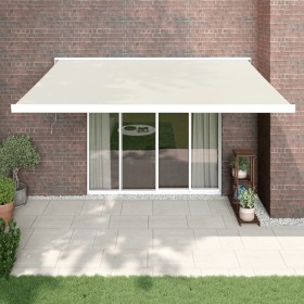 Retractable aluminum and cream fabric awning 4.5x3 m by vidaXL, Awnings - Ref: Foro24-3154529, Price: 668,99 €, Discount: %