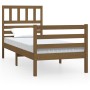 Estructura de cama madera maciza marrón miel 90x200 cm de vidaXL, Camas y somieres - Ref: Foro24-3101076, Precio: 122,91 €, D...