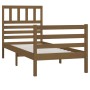 Estructura de cama madera maciza marrón miel 90x200 cm de vidaXL, Camas y somieres - Ref: Foro24-3101076, Precio: 122,91 €, D...