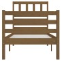 Estructura de cama madera maciza marrón miel 90x200 cm de vidaXL, Camas y somieres - Ref: Foro24-3101076, Precio: 122,91 €, D...