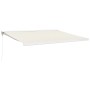 Toldo retráctil aluminio y tela color crema 4,5x3 m de vidaXL, Toldos - Ref: Foro24-3154529, Precio: 668,54 €, Descuento: %